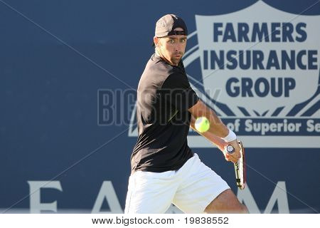 LOS ANGELES, CA. - 29 lipca: Benjamin Becker Niemiec (na zdjęciu) i [WC] James Blake USA gry