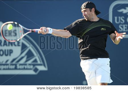 LOS ANGELES, CA. - 29 lipca: Benjamin Becker Niemiec (na zdjęciu) i [WC] James Blake USA gry