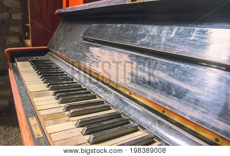 keys of the old vintage piano schwechten