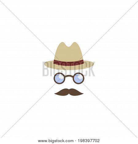 Flat Icon Detective Element. Vector Illustration Of Flat Icon Inspector Isolated On Clean Background