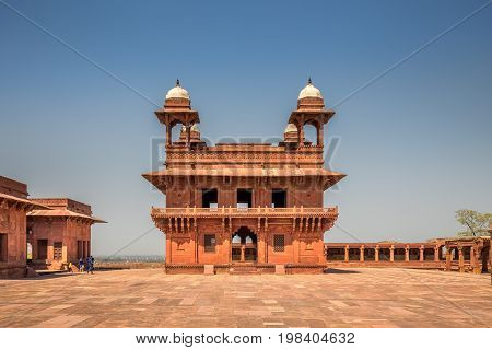 Antient abandoned city of Fatehpur Sikri n the Agra District of Uttar Pradesh, India.