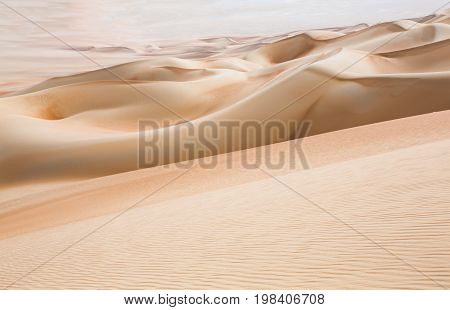 Rub al Khali Desert at the Empty Quarter in Abu Dhabi United Arab Emirates