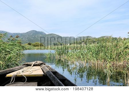 boating on the Bacina lakes in Croatia