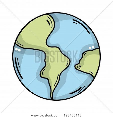 global earth planet and geography ubication vector illustration