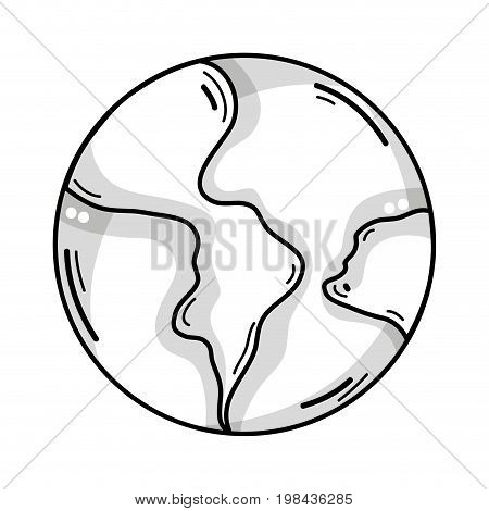 line global earth planet and geography ubication vector illustration