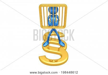 The Original 3D Character Illustration Imprisoned
