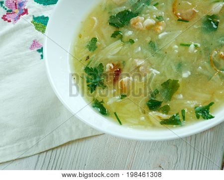 German Soup With Potatoes And Bacon