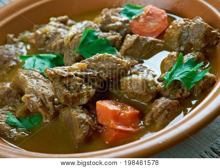 Czech beef goulash  close up meal