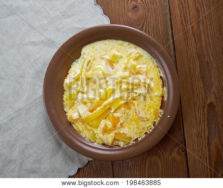 Chili Cheese Stew Ema Datshi.bhutanese cuisine close up meal