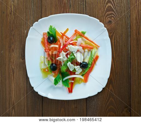 shalgam - Kazakh salad of radish. close up meal
