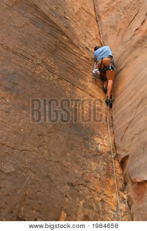 Dare Devil Rock Climber