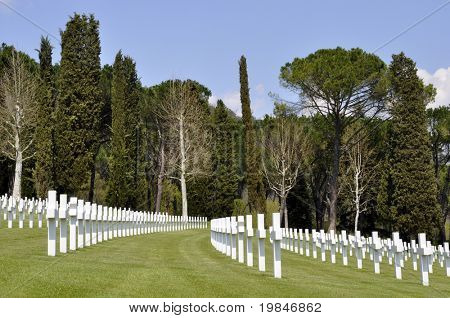 Amerikanischen Friedhof in Italien