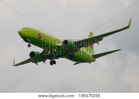 SAINT PETERSBURG, RUSSIA - JULY 03 2016: Boeing 737 Next Gen (VP-BDH) of 