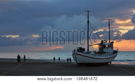 Dramatic sky at the west coast of Denmark.