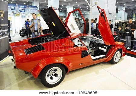 LONDON, Velká Británie - 7. listopadu: A Lamborghini Countach na MPH motorshow, listopadu 7, 2010 v Londýně, OSN