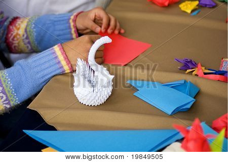 Origami swan