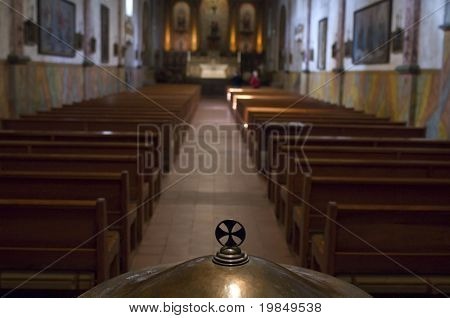 Interior of mission chapel