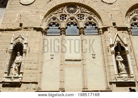 Firenze Italy - 5 July 2017: Orsanmichele church at Firenze on Italy