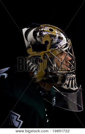 PHOENIX, AZ - 18 grudnia: Utah Grizzlies bramkarz Michael Mole (#47) przed ECHL hokeja z 