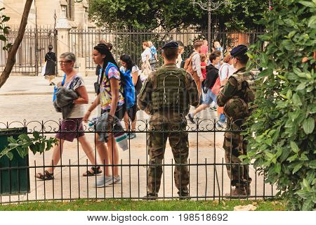 Soldiers Monitor And Protect Tourists As Part Of The Plan 