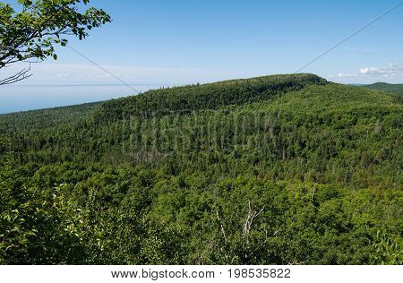 Lake Superior's north shore as seen from Oberg Mountain near Tofte Minnesota USA