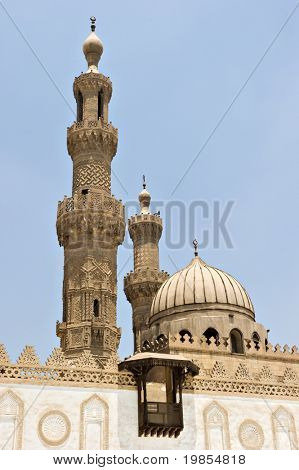 Kair, Egipt - 20 lipca: Zewnątrz Meczet Al-Azhar, szef centrum islamskiej nauki w