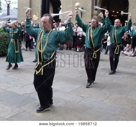 Londýn-SEPT 11: Anglické Morrisovy tanečníky, provést roční festivalu Londýna v září 11, 2010, 