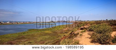 Peaceful And Tranquil Marsh Of Bolsa Chica Wetlands