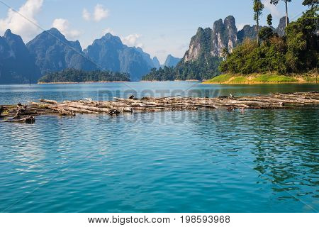 The beautiful lake at Cheow Lan Dam Ratchaprapha Dam, Khao Sok National Park, Thailand.