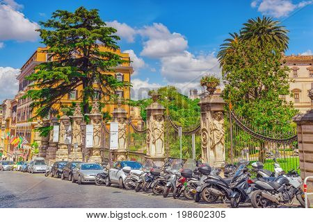 Rome, Italy- May 10, 2017: Barberini Palace (palazzo Barberini ) .palazzo Barberini  Is A 17Th-centu