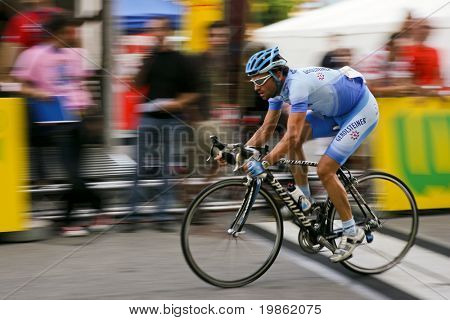 Wien, Itävalta - elokuu 1: Rathauskriterium 2008 päättyy voitto Filippo Pozzato Te