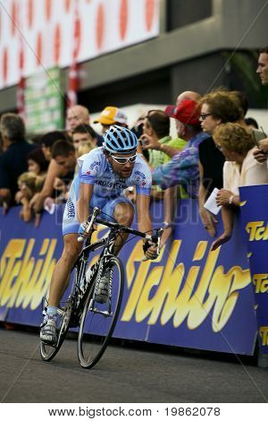 Wien, Itävalta - elokuu 1: Rathauskriterium 2008 päättyy voitto Filippo Pozzato Te