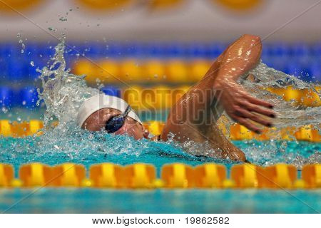 VIENNA, AUSTRIA - 1 marzo: Campionato nazionale di nuoto indoor: Nina Dittrich vince 150 femminile