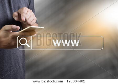 Www Website Online Internet Web Page Computer Browser Connection Network Concept To Use Www
