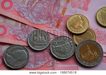 Golden coin and old coin stacking or golden coin and old coin image use for business concept or financial concept background