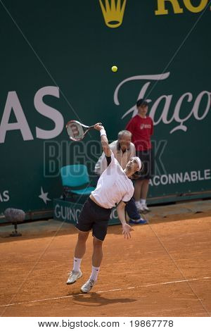 MONTE CARLO MONACO 20 APRIL, Nicolas Kiefer (GER) concurreren in de finale van het ATP Masters-tourname