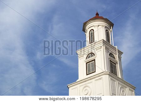 Ancient tower of `blenduk` Church in Old City, Semarang, Indonesia