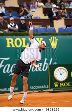 MONTE CARLO MONACO 20 APRIL, Nicolas Kiefer (GER) concurreren in de ATP Masters tournament in Monte C