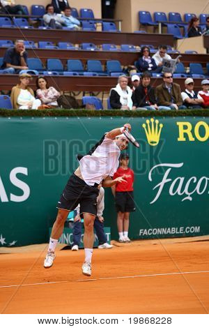 MONTE CARLO MONACO 20 APRIL, Nicolas Kiefer (GER) concurreren in de ATP Masters tournament in Monte C