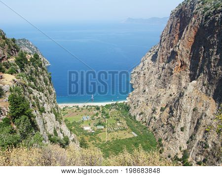 butterfly valley high view canyon fethiye turkey