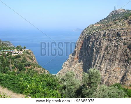 butterfly valley high view canyon fethiye turkey
