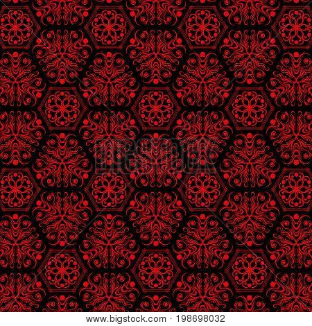 Arabesque decor. Seamless pattern Vector Illustration symmetry