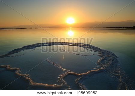 Beautiful snrise and Dawn of the Dead Sea