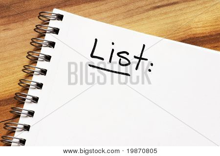 Elenco pagina Notepad