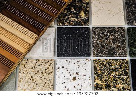 Construction material. Material selection of new  home construction. Interior construction. Construction renovation concept.