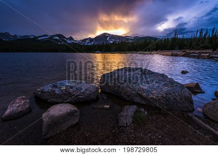 Brainard Lake At Sunset