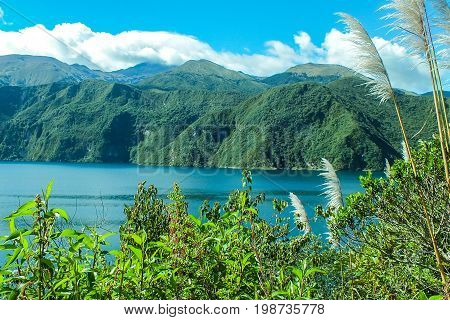 Cuicocha Lake, Andes Mountains, Caldera of a Volcano