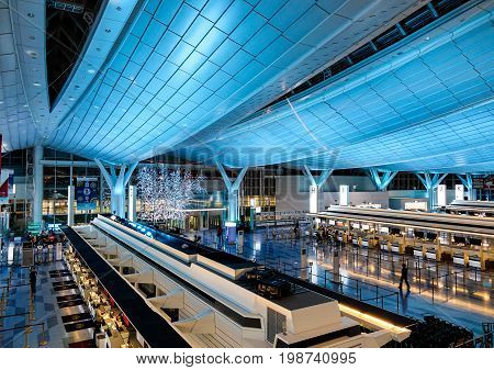 Interior Of Haneda Airport In Tokyo, Japan