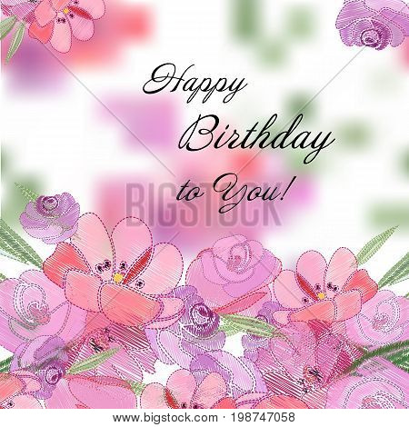 Vintage romantic of fashionable bouquets of flowers. Summer flowers for decorating postcards, scrapbooking, fancywork, invitations. Vector design elements.