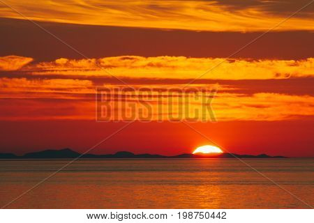Sunset Over Sea